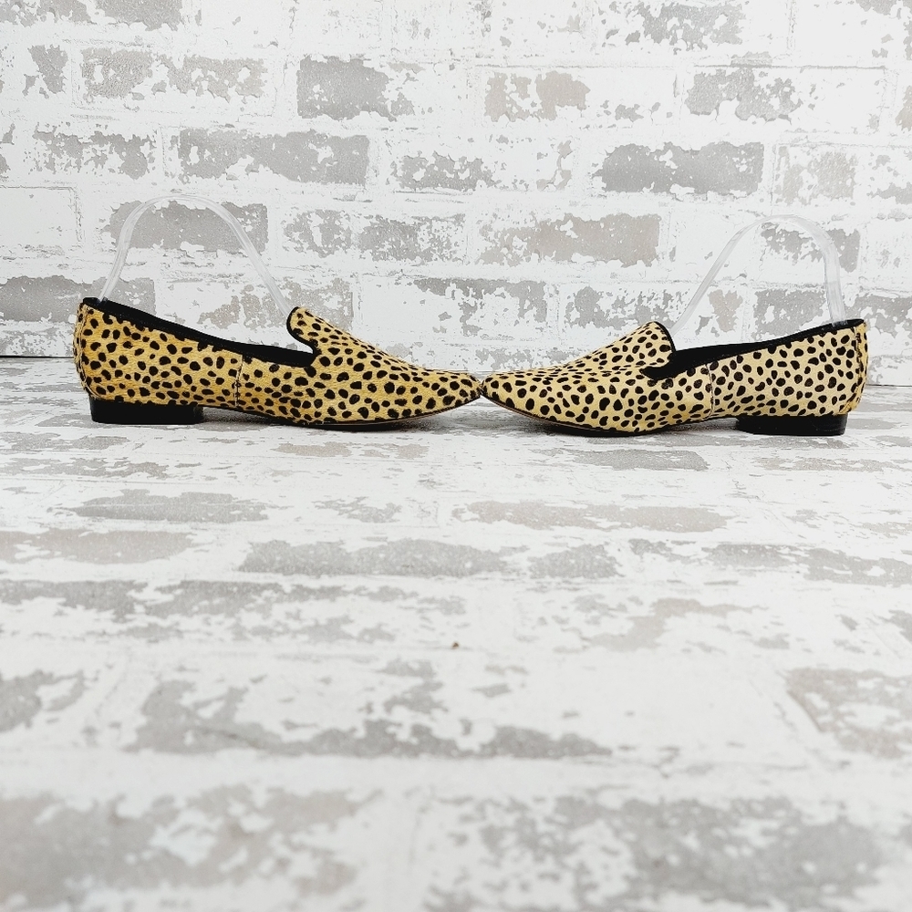 Gap Womens Cheetah Print Faux Mohair Flat Heel Loafers V545 - Picture 7 of 11